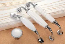 2017 New Pull White Ceramic Drawer Handles Dresser Pull Knob Cabinet Handle Kitchen Handle Furniture Hardware