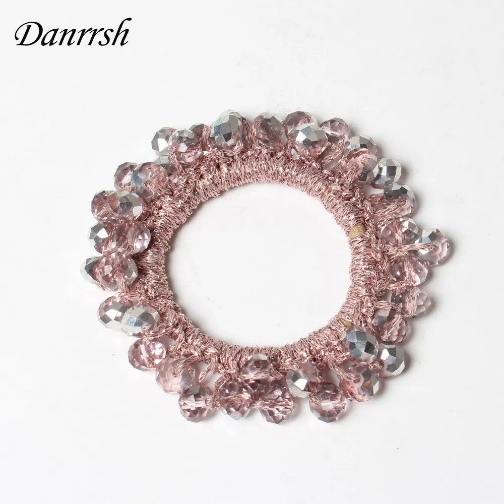 

Rubber Bands Imitation Crystal hair Elastic Handmade Braid Hair Tie for Girls Ponytail Holder Accessories Gif Scrunchy