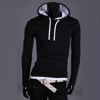 

Geek Men Fashion Splice Casual Long Sleeve Hoodies