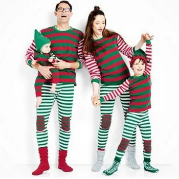 

Parent-child Outfit Autumn 2018 Household Wear Christmas Clotihng Set Matching Pajamas Christmas Long Sleeve Pijama Set
