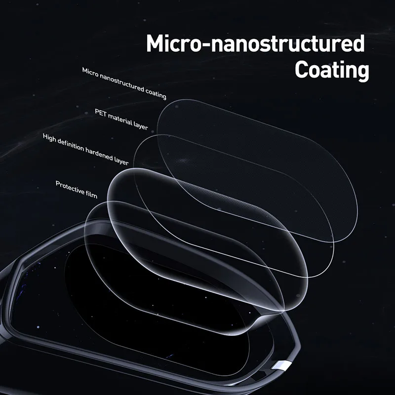 Baseus 2 шт 0,15 мм Автомобильная зеркальная оконная пленка Антибликовая Водонепроницаемая Автомобильная противотуманная Защитная Зеркальная Наклейка заднего вида