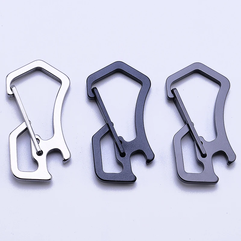 

Stainless Steel Tactical Carabiner Hang Buckle Fast Hanging Multifunctional Belt Carafe EDC Key Buckle