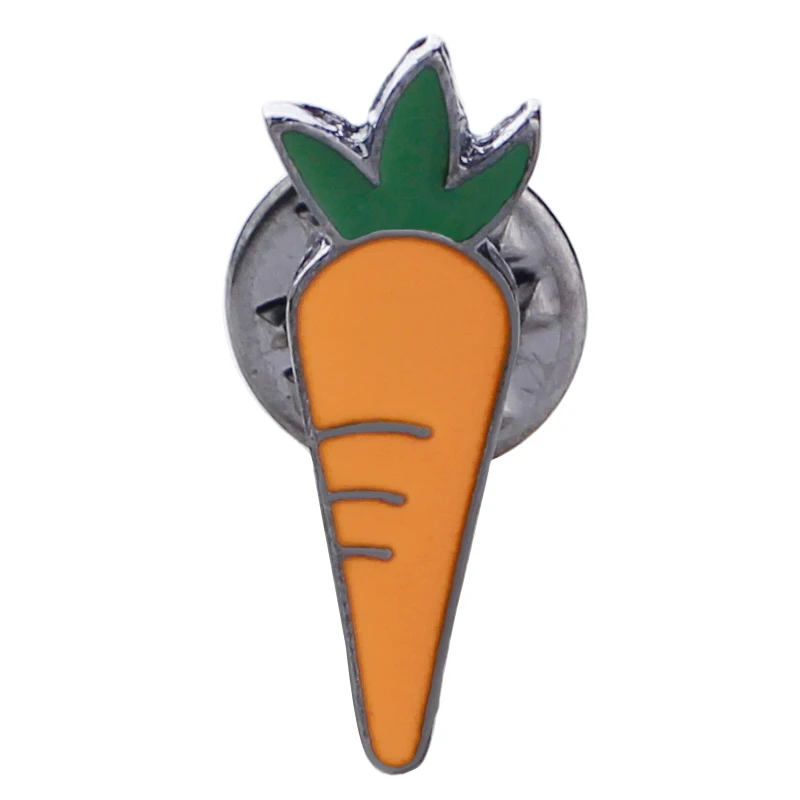 plant red carrot Enamel Pins Imitation food enamel Brooches Women Child