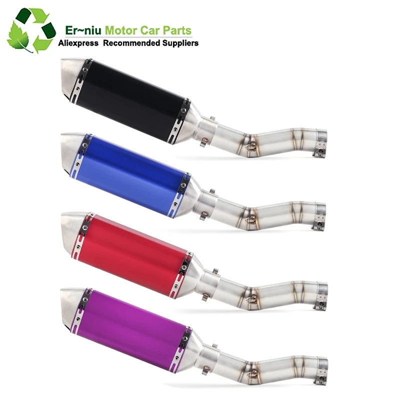 

K7 GSXR 600 750 GSXR700 GSXR750 Motorcycle Exhaust Muffler Middle Link Pipe Full System Slip On For Suzuki GSX R600 R700 R750 K7
