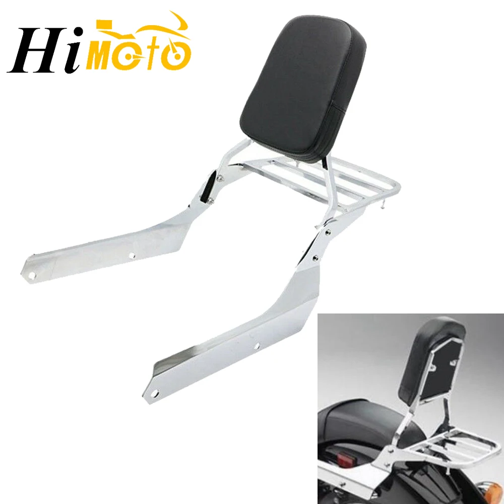 

Chrome Motorcycle Passenger Rear Backrest Sissy Bar With Luggage Rack For Honda Shadow Phantom Spirit VT750 C2 2007-2015