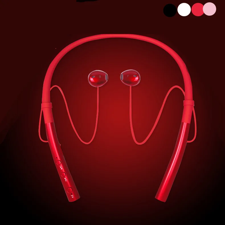 

Fitness Earphone Neckband Magnetic Earbuds Bluetooth Microphone Smartphone Universal HeadSets Necklace Stand Waterproof Ear Fone