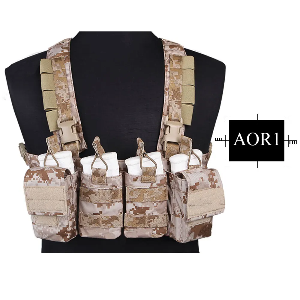 Tactical Combat Chest Rig Shoulder Bag w/ Mag Pouch Recon Harness Vest  Airsoft