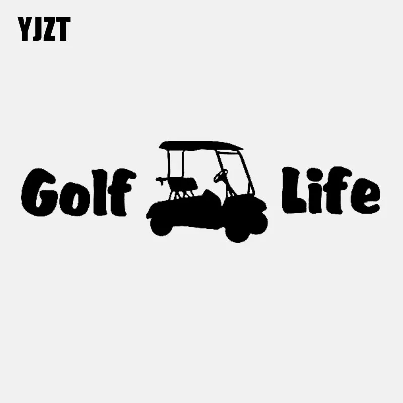 YJZT 18.8CM*5.2CM Fashion Reflective Golf Life Vinyl Decal Car Sticker Black Silver C11-2038 | Автомобили и мотоциклы