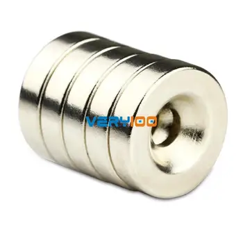 

5pcs Super Strong Round Neodymium Countersunk Ring Magnets 20 x 5 mm Hole: 5mm Rare Earth N50 Free Shipping!