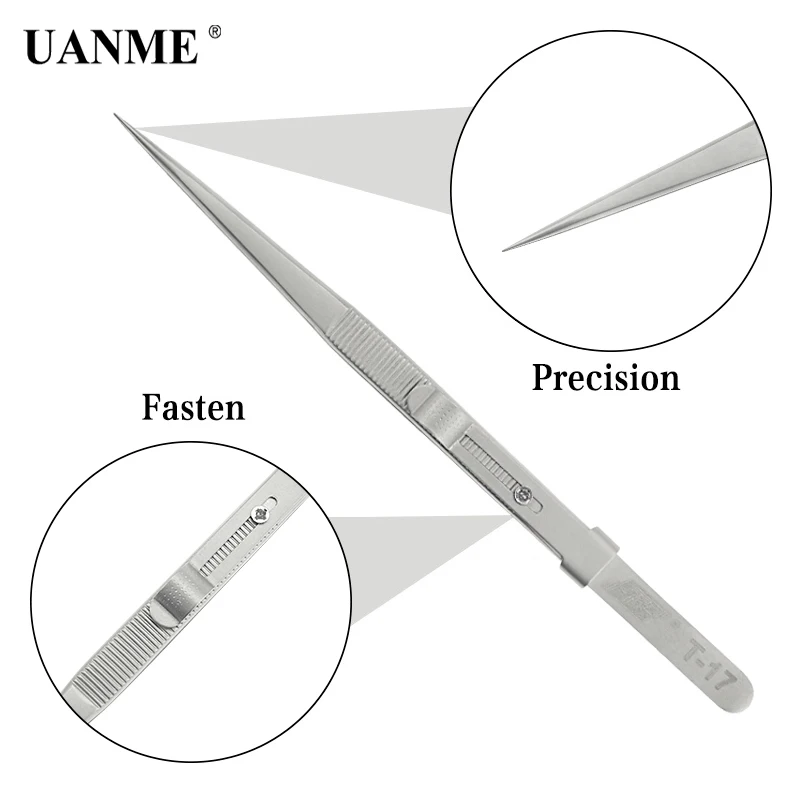 

165mm Precision Adjustable Slide Lock Tweezers Anti Static for Jewelry Electronic Components Holding Tightly Repair Tools