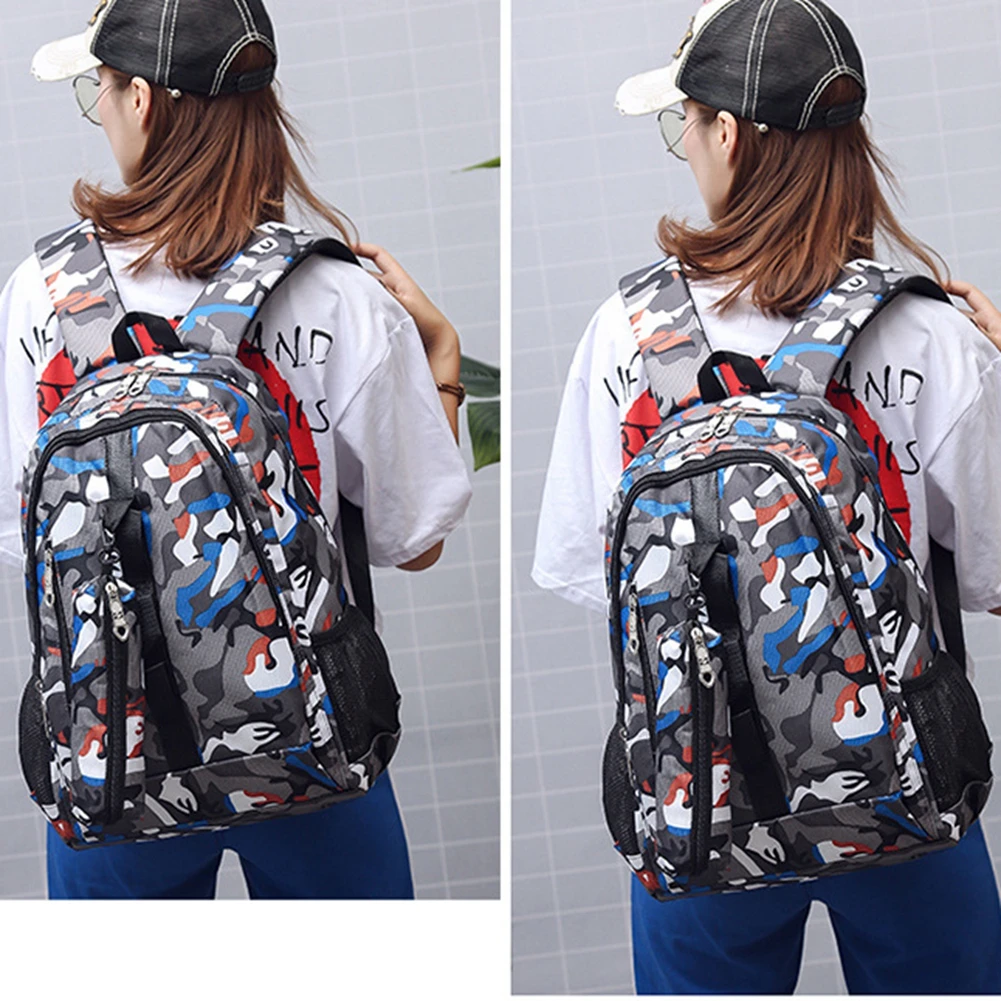 Студент камуфляж рюкзак сумка для хранения из двух частей большой Ёмкость дышащий прочный рюкзак Открытый Дорожная летний лагерь сумка