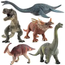 Jurassici динозавр тираннозавр плезиозавры Брахиозавр parasaurolophus styracosaurus spinosaurus Пластик динозавр игрушка модель