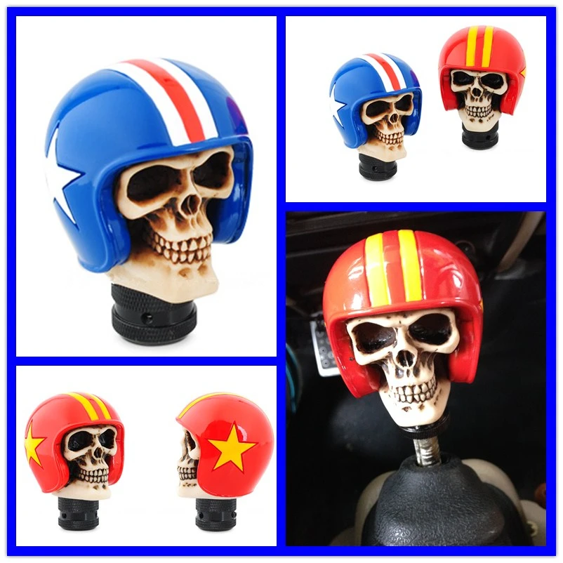 LUNASBORE Universal Resin Gear Shifter Knob Skull Shift knob Skeleton