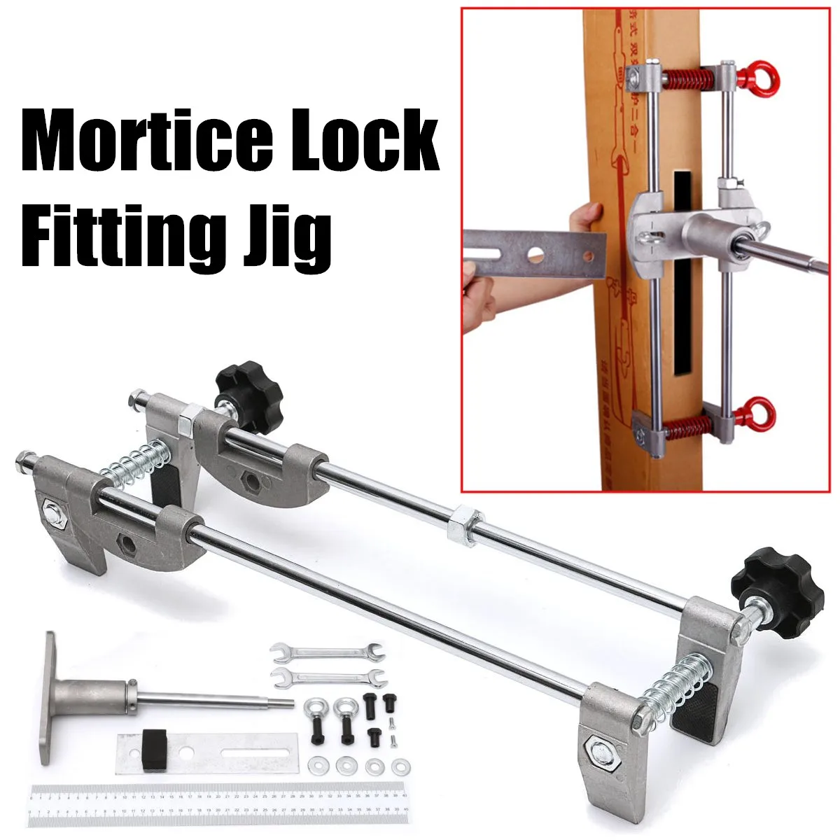 Baratos Mortizador de bloqueo de puerta Kit de Mortice con llave herramienta de mejora del hogar