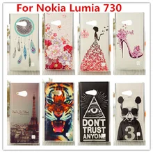 For Nokia Lumia 730 Case/Luxury Crystal Diamond 3D Bling Hard Plastic Cover Case For Nokia Lumia 730 735 dual sim Phone Case