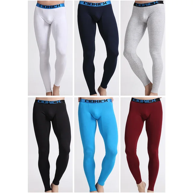 2 Pcs / Pack CIOKICX Free Shipping Men’s basic Cotton Thermal Underwear Long Johns Underpants Leggings Tights 6 Colors