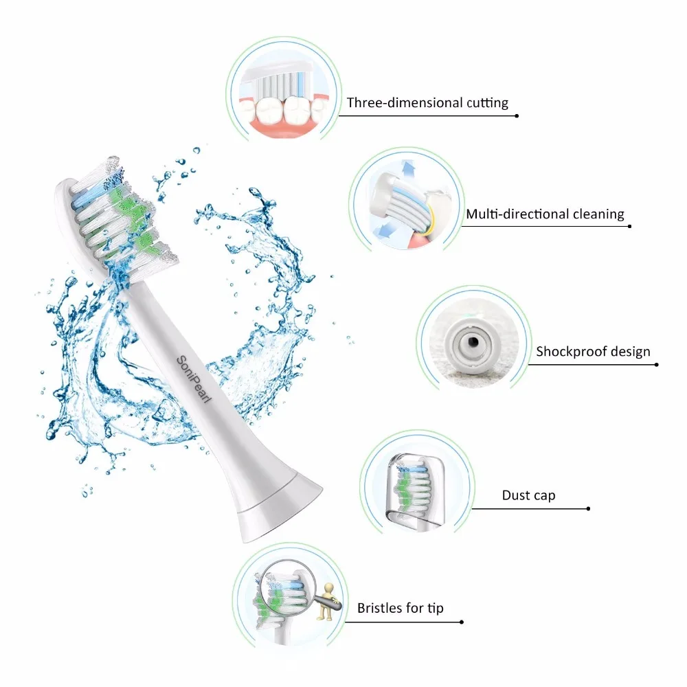 20 шт. насадки зубных щеток для Philips Sonicare HX6064 HX9362 HX6013 HX6063 HX3110 HX3212 HX6231 HX6631 HX8911 HX6711 HX6730 HX6930