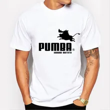 2016 New Brand PUMBA T Shirt Summer Famous Clothing Hakuna Matata Funny Print Tops Men T-shirt Short Sleeve Fashion Tshirt