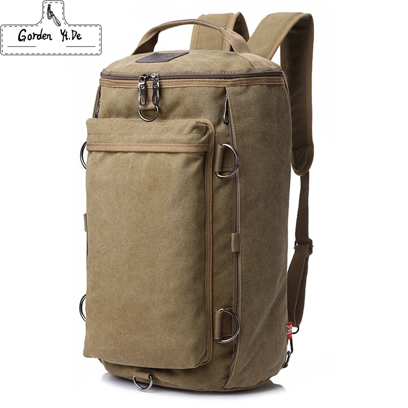 

Gym Bags Large Capacity Canvas Backpack Brand Stylish Male Luggage Shoulder Bag Computer Backpacking Men Functional Versatile