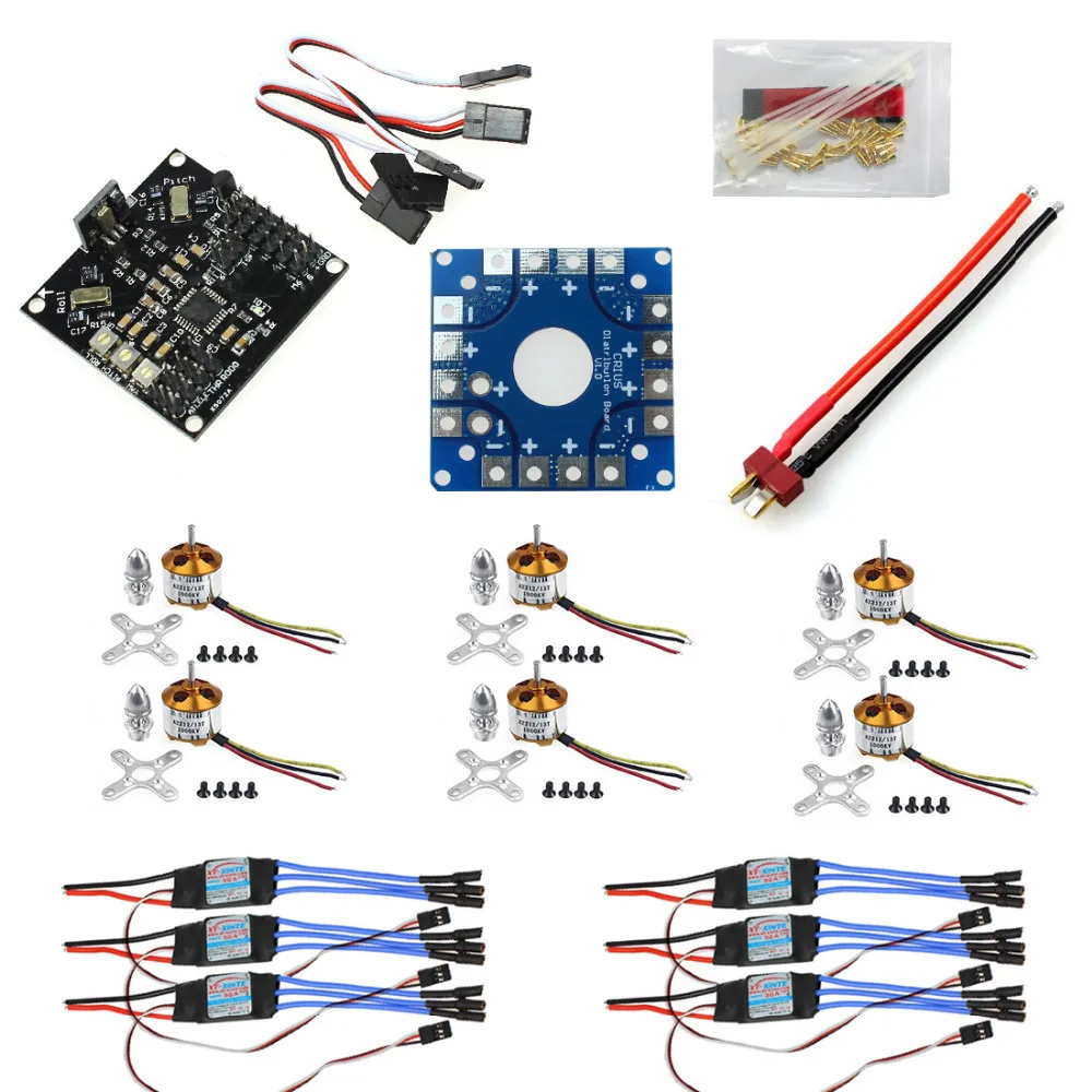

F05114-D RC HexaCopter ARF Electronic: KK Multicopter V2.3 Hex-Rotor Flight Control Board 30A ESC A2212 1000KV Motor