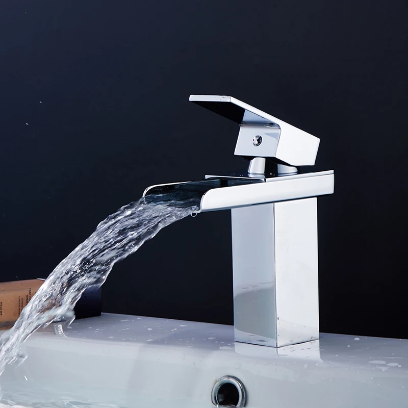 

YAOPENG Bathroom waterfall faucets basin Hot And Cold Water Mixer Vanity Vessel Sinks Mixer Tap Single Handle copper faucets