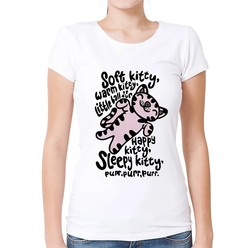 Newest Fashion Women's Cat T shirt Funny Cute Soft Kitty Printed T