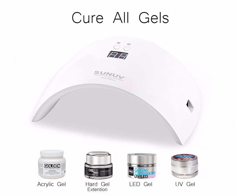 

SUNUV SUN9x Plus 36W Nail Lamp UV Lamp Nail Dryer for UV Gel LED Gel Nail Machine Infrared Sensor Timer Set