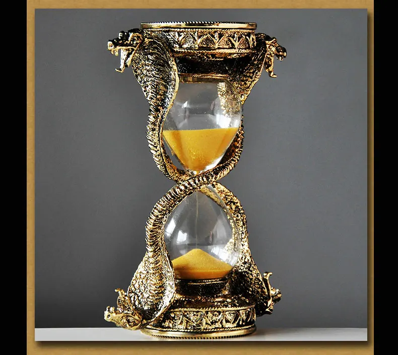 Европейский Змеиный металлический таймер 15 минут песочные часы домашние декоративные песочные часы A35