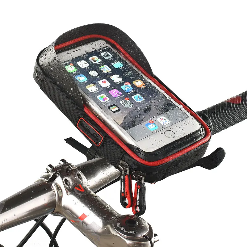 

6 inch Bike Bicycle Waterproof Cell Phone Bag Holder Motorcycle Mount for Samsung galaxy s8 plus/iPhone 7 plus/LG V20/Mate 9