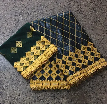 

New arrival african fabrics bazin brode fabric high quality guinea getzner fabric nigerian lace fabric for women 5+2yards/lot