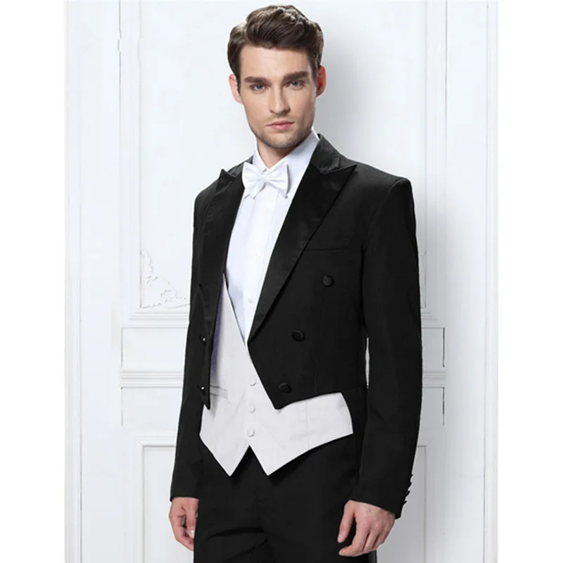 Hot Sale Black Italian Mens Tailcoat Wedding Suits for Men ...
