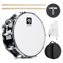 14 дюймов Snare Drum Kit, 1" x 5,5" с барабанными палочками, ключ настройки, ремень, Тренировочный Коврик и сумка