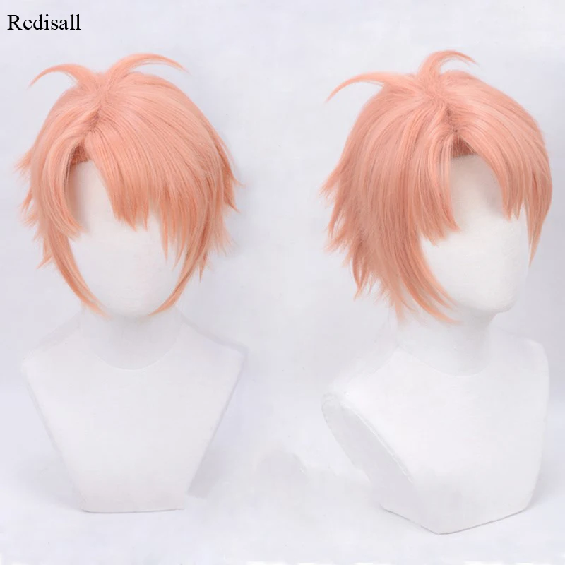 

IDOLiSH7 Seven Cosplay Wig Izumi Mitsuki Orange Short Synthetic Hair for Adult Halloween Cosplay