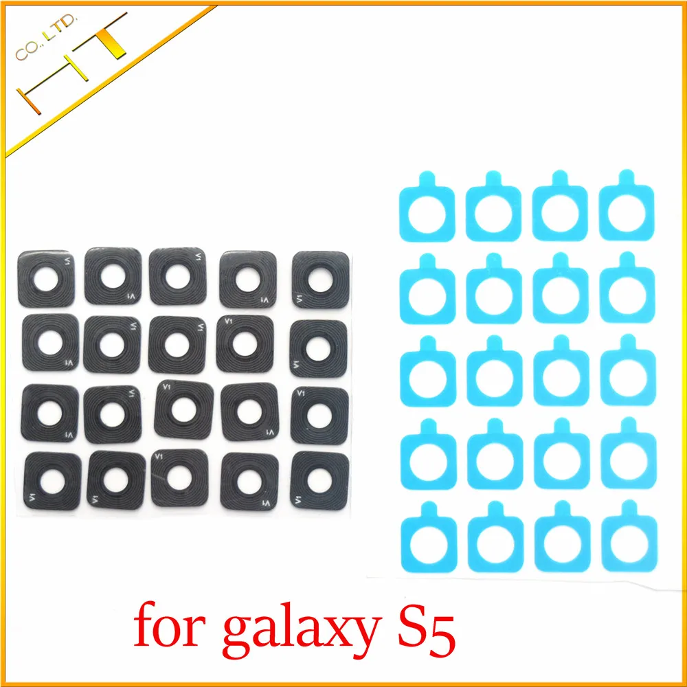 50pcs Glass material Back Main Camera Ring Cover Lens with sticker for
