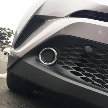 

ABS Chrome For Toyota C-HR CHR 2017 2018 2019 Car front fog lampshade frame Cover Trim car styling accessories 2pcs