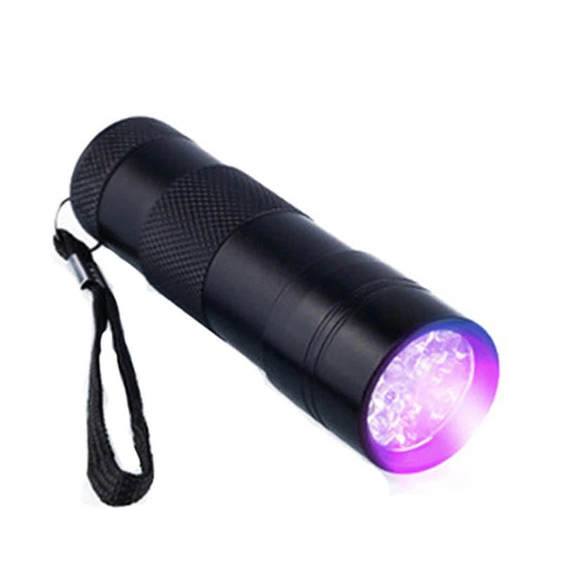 

2018 Professional Fluorescent agent detection UV 395nm led Flashlight torch lamp purple violet light For3AAA battery zk94