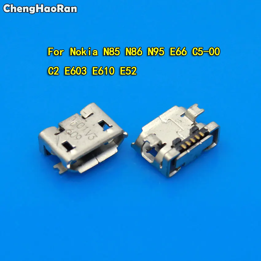 Chenghaoran Per Nokia N85 N86 N95 E66 C5-00 C2 E603 E610 E52 Porta Di Ricarica Per Jack Micro Usb, Connettore Per Presa Micro Usb