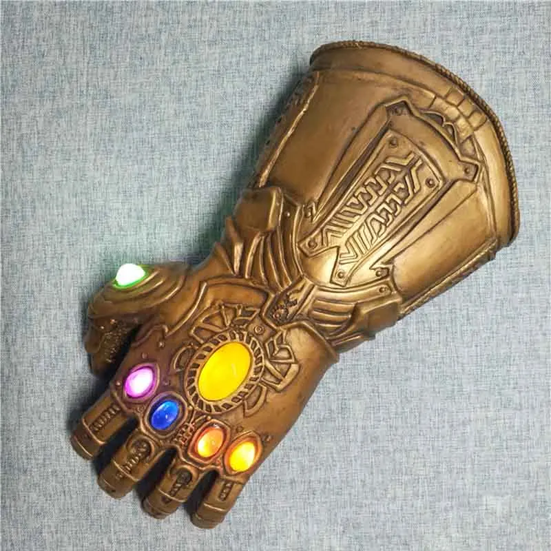 LED Light Thanos Infinity Gauntlet Avengers Infinity War Cosplay LED Gloves PVC Action Figure Model Toys Gift Halloween Props LED Light Thanos Infinity Gauntlet Avengers Infinity War Cosplay LED Gloves PVC Action Figure Model Toys Gift Halloween Props