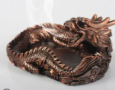 Креативный Domineering китайский дракон резиновая пепельница Классический Дракон пепельница офисная домашняя Смола украшения - Цвет: B