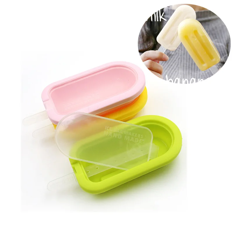 

Reusable Popsicle Molds Soft Silicone Hand Made Ice Cream Pop Mold For Kids Bpa Free Classic Mini Cute DIY Ice Cream Molds Maker