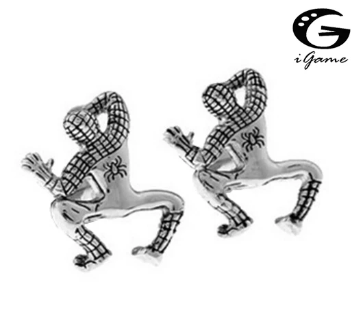 

iGame Cufflinks For Men Silver Color Spiderman Design Free Shipping