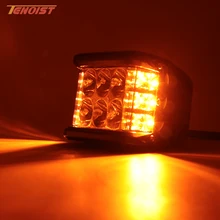 4 Inch LED White Amber Headlight Fog Warning Flash Light For Wrangler Offroad Motorcycle SUV 4