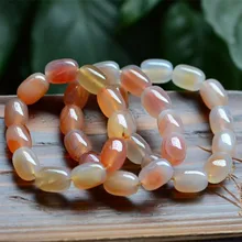 Натуральный красный агат халцедон кристалл прозрачный браслет