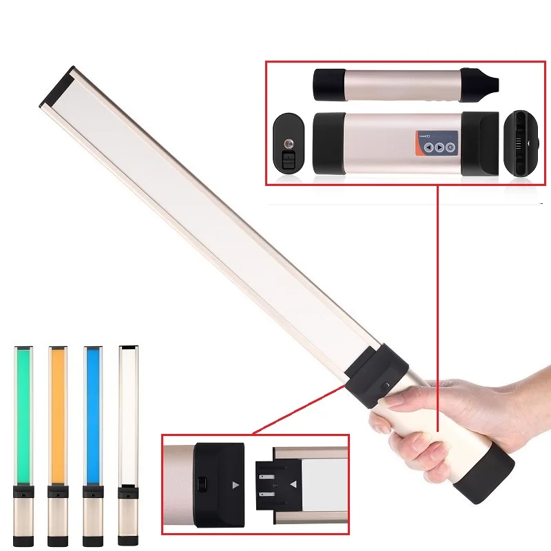  Trevor L2 Handheld LED stick Photography light studio Light With 18650 Battery 3 Color Filters For  - 32948178875