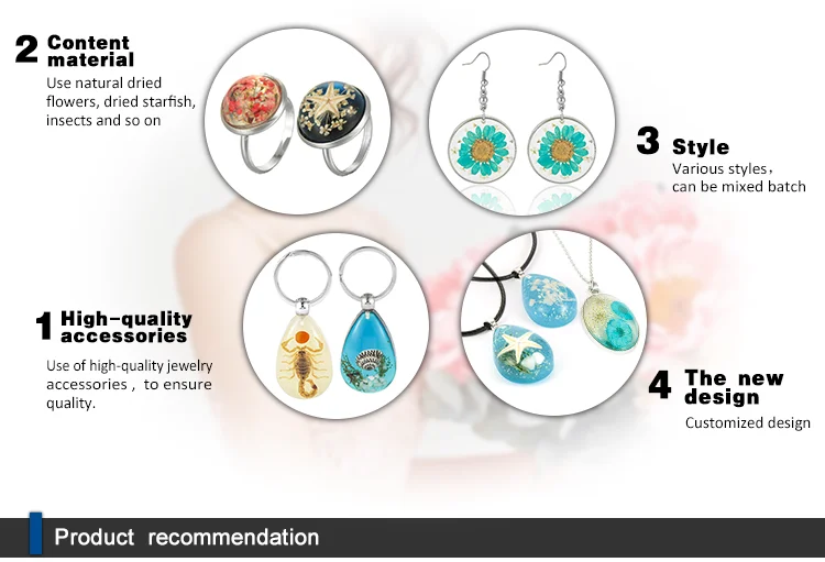 Good craftsmanship vogue female chrysanthemum inside round transparent big bangle earrings