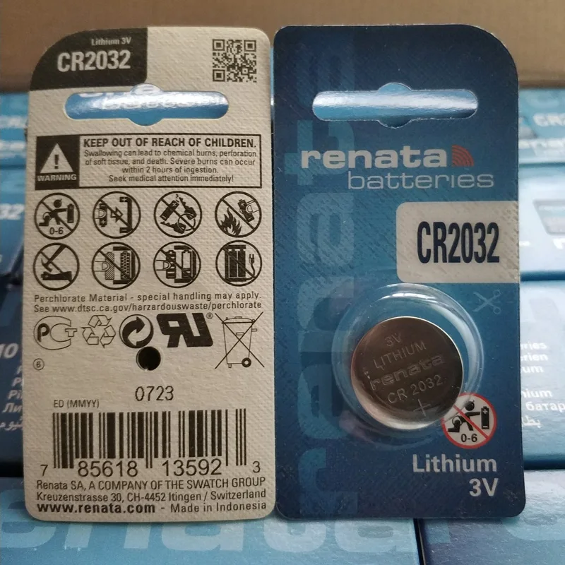 100X renataCR2032 CR 2025 CR2016 CR1616 CR1620 CR1632 2450 3 в литиевая батарейка 100% Новый аккумулятор для