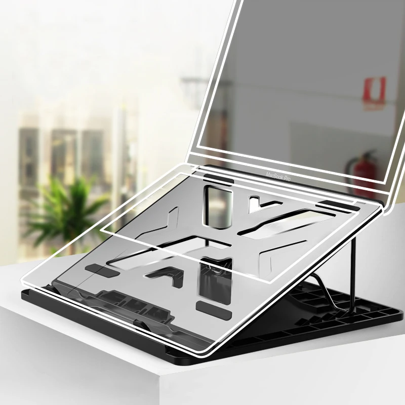Складная портативная подставка для ноутбука Macbook Lenovo Asus с регулируемым углом