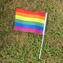 Акция Sale14 x 21 см пестрая, радужная Полиэфирная Флаг для геев-геев