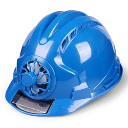 Casque de ventilateur à énergie solaire, casque de sécurité pour le travail en extérieur, lieu de travail de Construction, matériau ABS, capuchon de protection alimenté par panneau solaire 