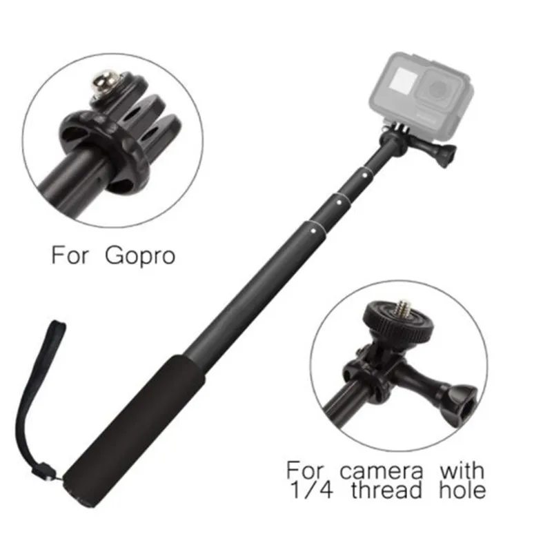 Водонепроницаемый монопод Штатив выдвижной селфи палка для xiaomi yi 4k II 2 SJ4000 Gopro hero4 5
